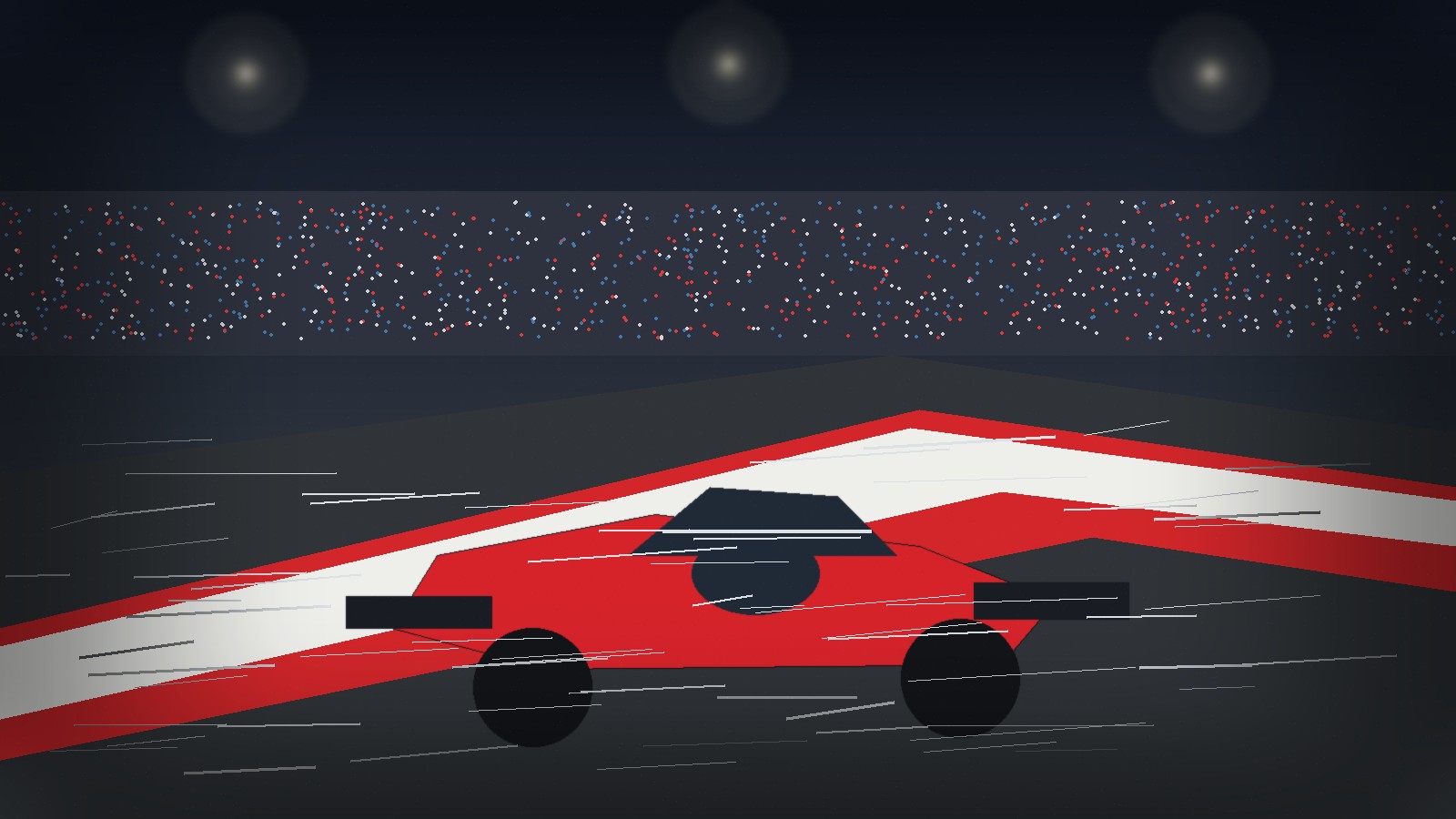F1赛车在赛道中高速行驶